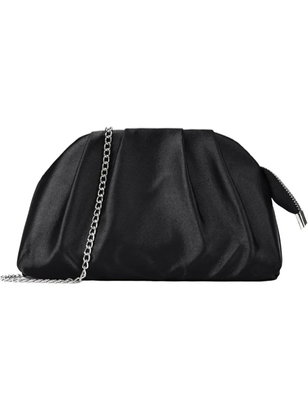 Elegant Satin Pleated Clutch Purse for Women - Formal Evening Bag for Weddings